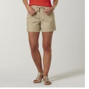 Laura Scott Poplin Short, Size Small, Color Khaki